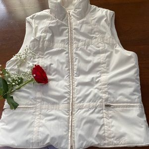 Izod Outdoor Reversible Ivory Vest Size M/L